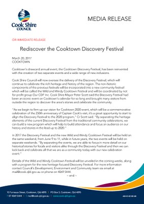 Rediscover the Cooktown Discovery Festival