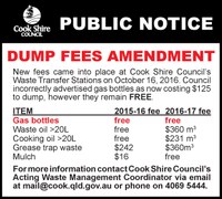 Dump Fees Amendment