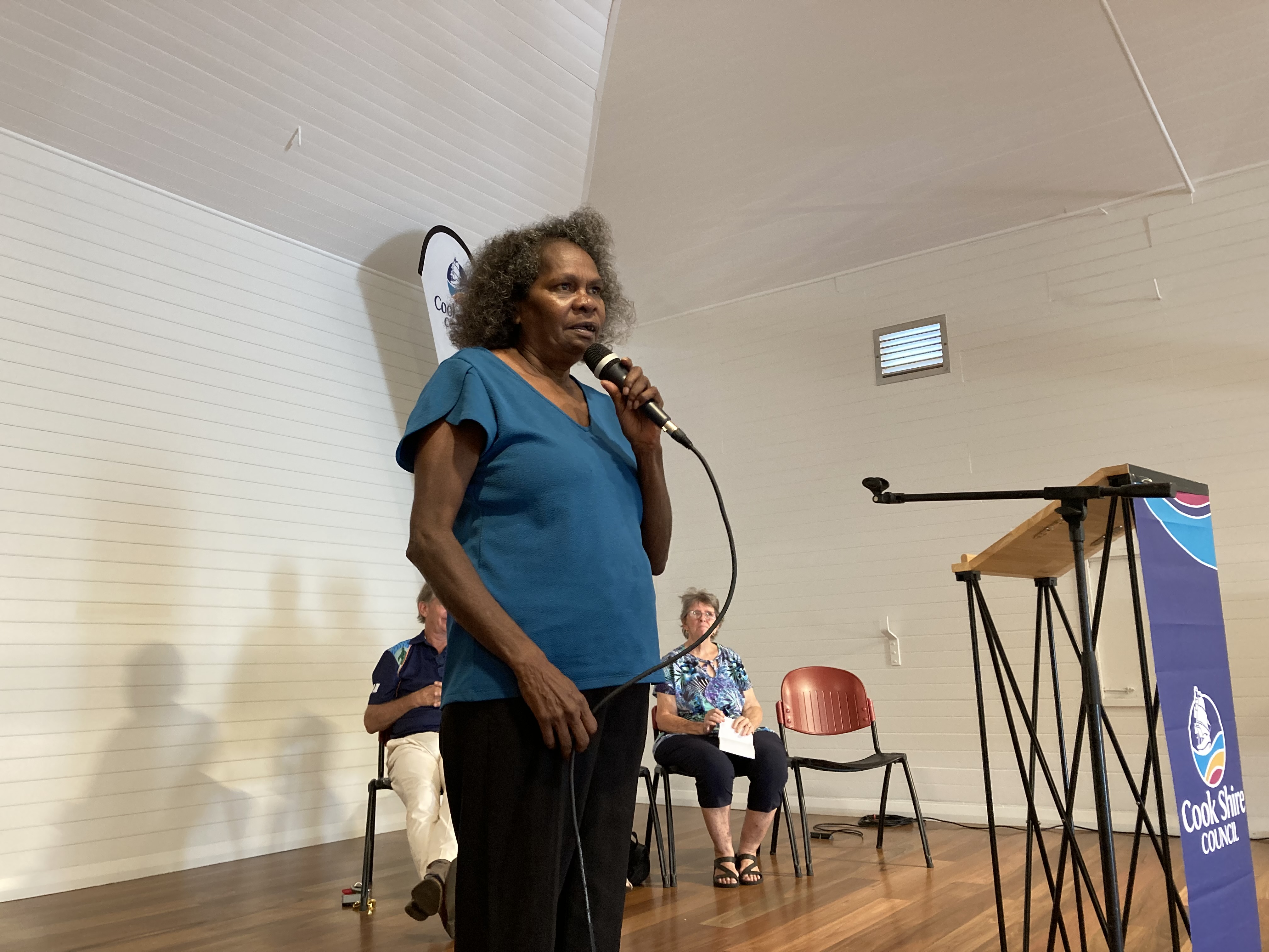 Cooktown Shire Hall Reopens 220521 Erica Deeral Welcome to Country.JPG