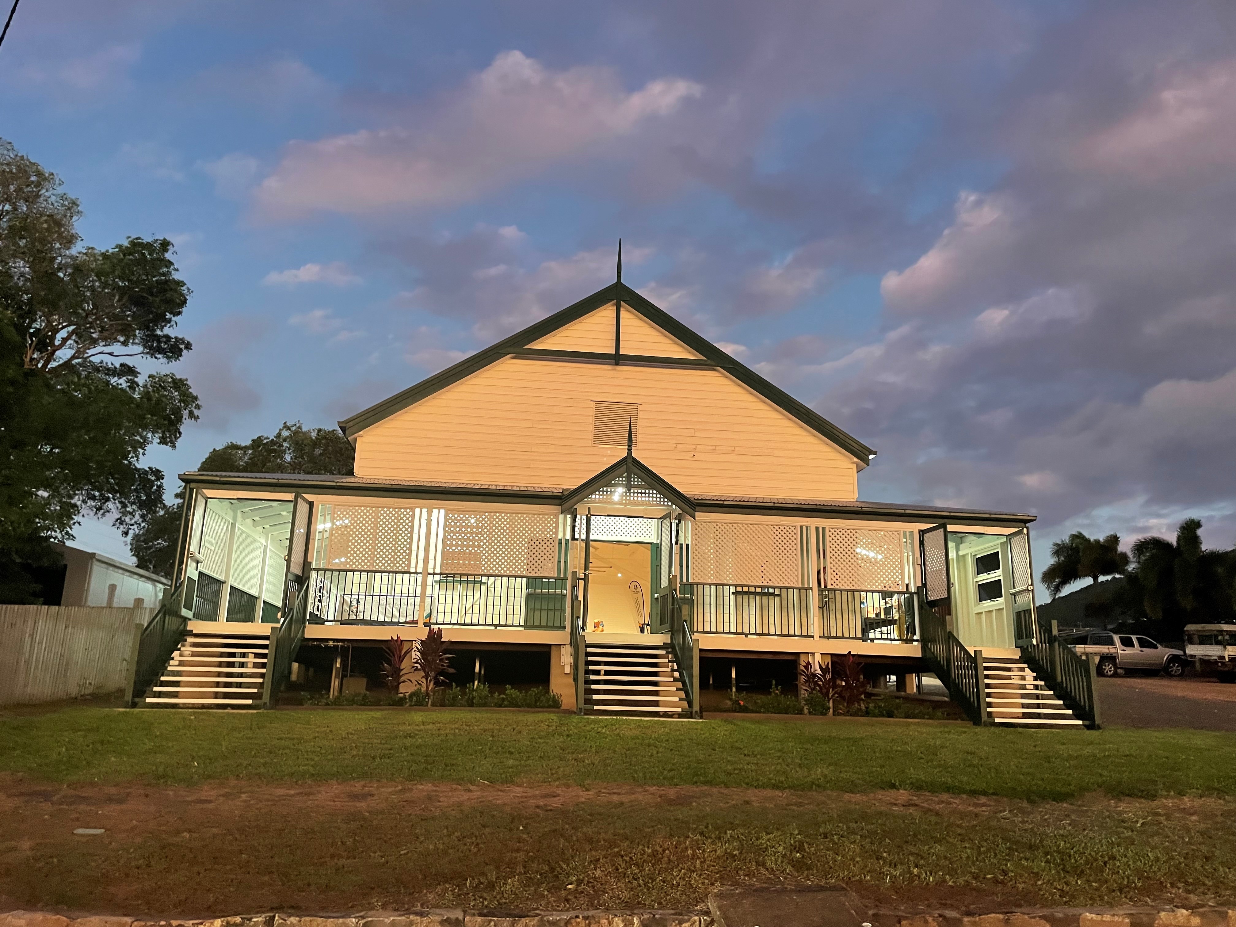 Cooktown Shire Hall Reopens 220521 Hall at dusk.jpg