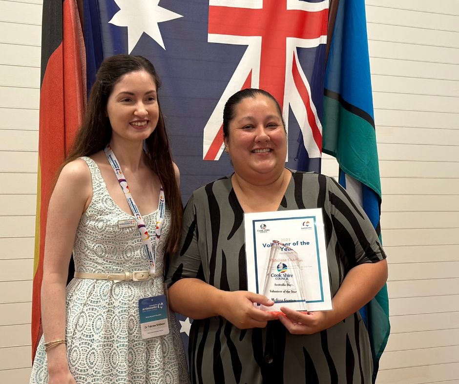 Cook Shire Australia Day Awards 2023 Dr Tahnee Bridson with Volunteer of the Year Melissa Gunton.jpg
