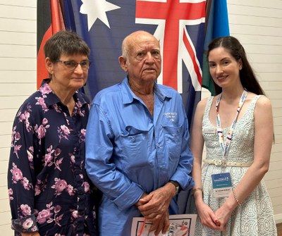 Cook Shire Australia Day Awards 2023 Environment Award Winners Sue and Tom Shephard with Dr Tahnee Bridson .jpg