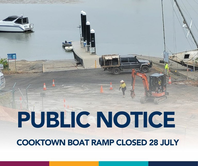 public notice Cooktown boat ramp closed