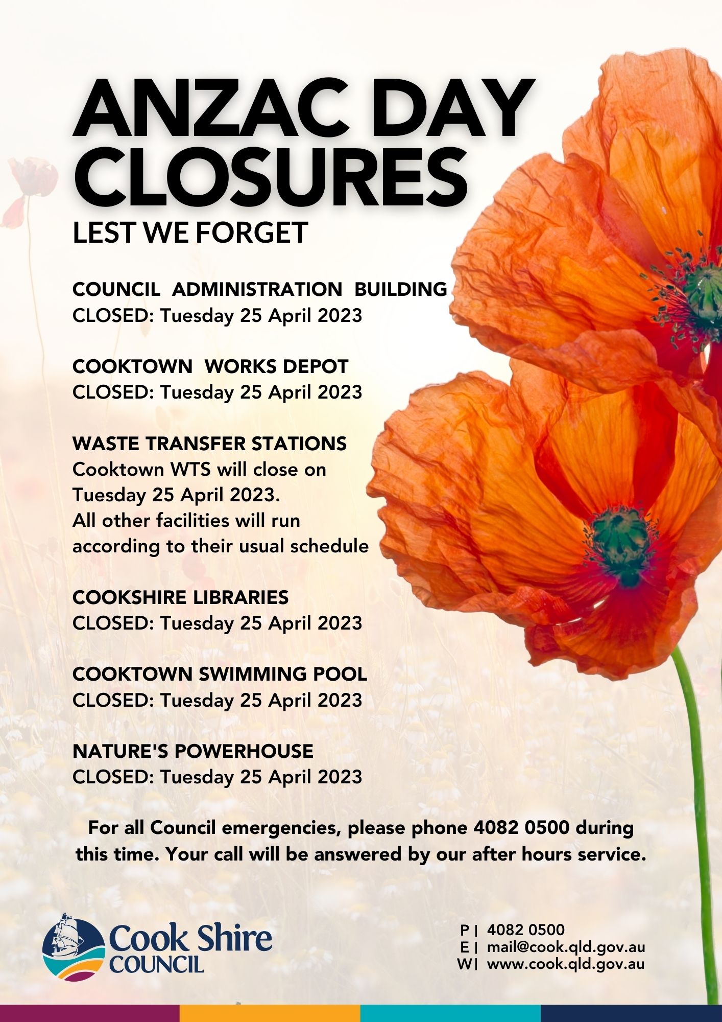 Anzac Day Office Closures