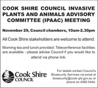 Cook Shire Council Invasive Plants and Animals Advisory Committee (IPAAC) Meeting