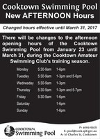 Cooktown Swimming Pool New Afternoon Hours