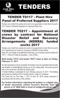 Tenders T0117 and T0217