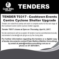 Tender T0317 - Cooktown Events Centre Cyclone Shelter Upgrade