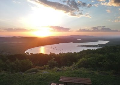 Cooktown Grassy Hill lookout sunset view Endeavour River boats