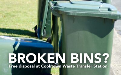 Free disposal of broken bins at the Cooktown Waste Transfer Station