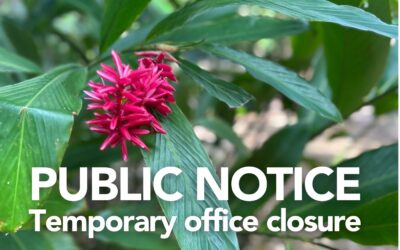 Public Notice: Temporary office closure