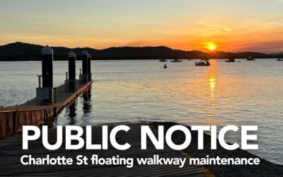 Public Notice: Charlotte Street floating walkway maintenance