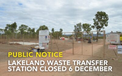 Public notice: Lakeland Waste Transfer Station closed on Saturday 6 December 2025