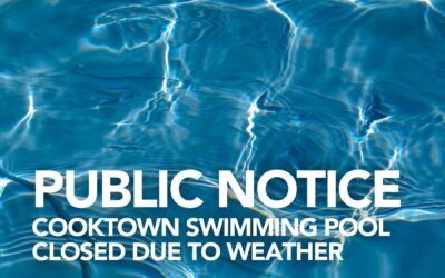 Public notice: Cooktown Swimming Pool – Temporary closure due to serve weather