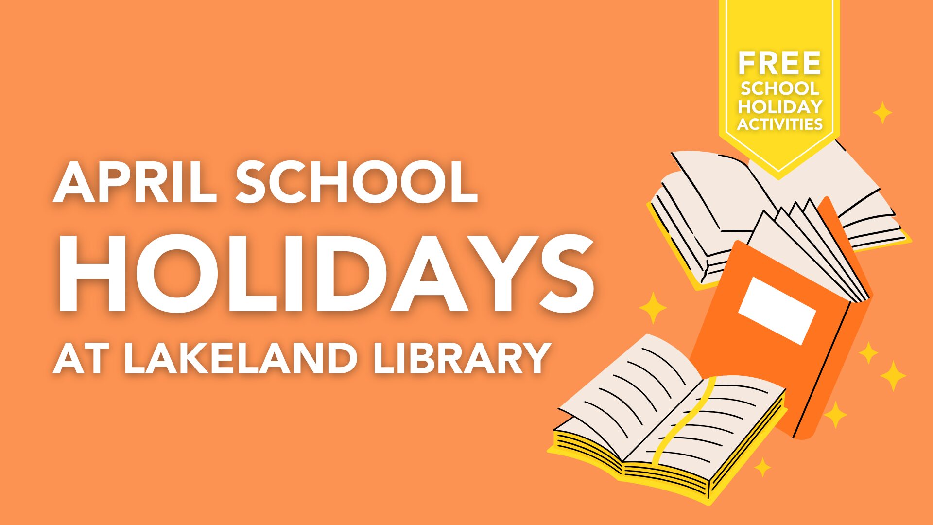 Event tile about the free April school holiday activity held at the Cooktown library.
