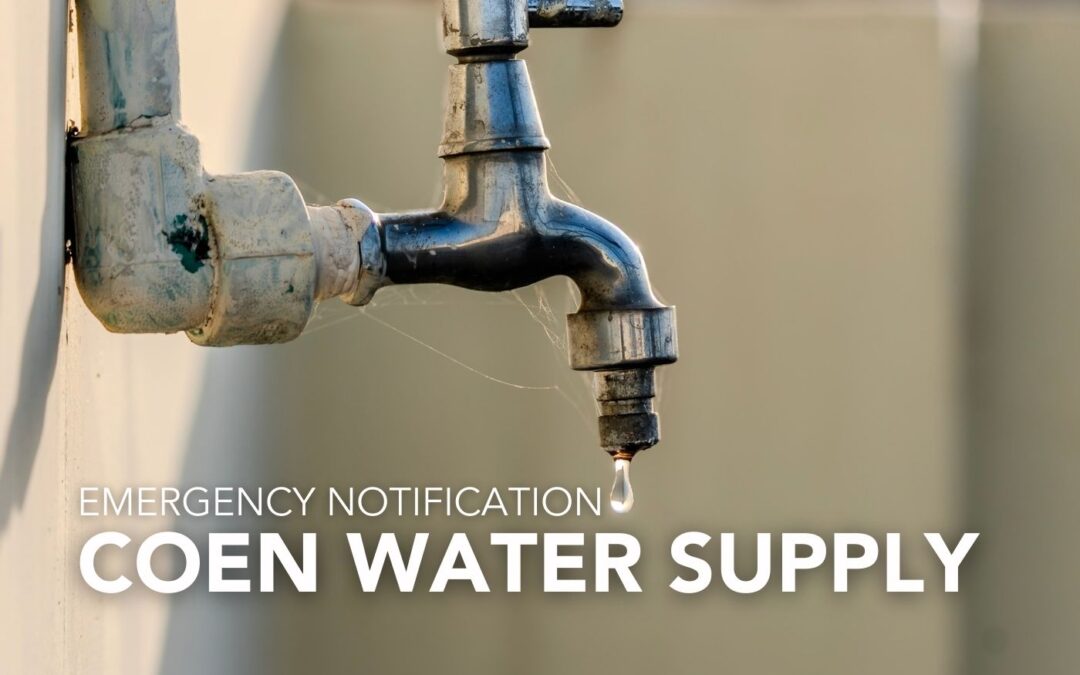 Emergency Notification: Coen Water Supply to be shut off at 10:00pm