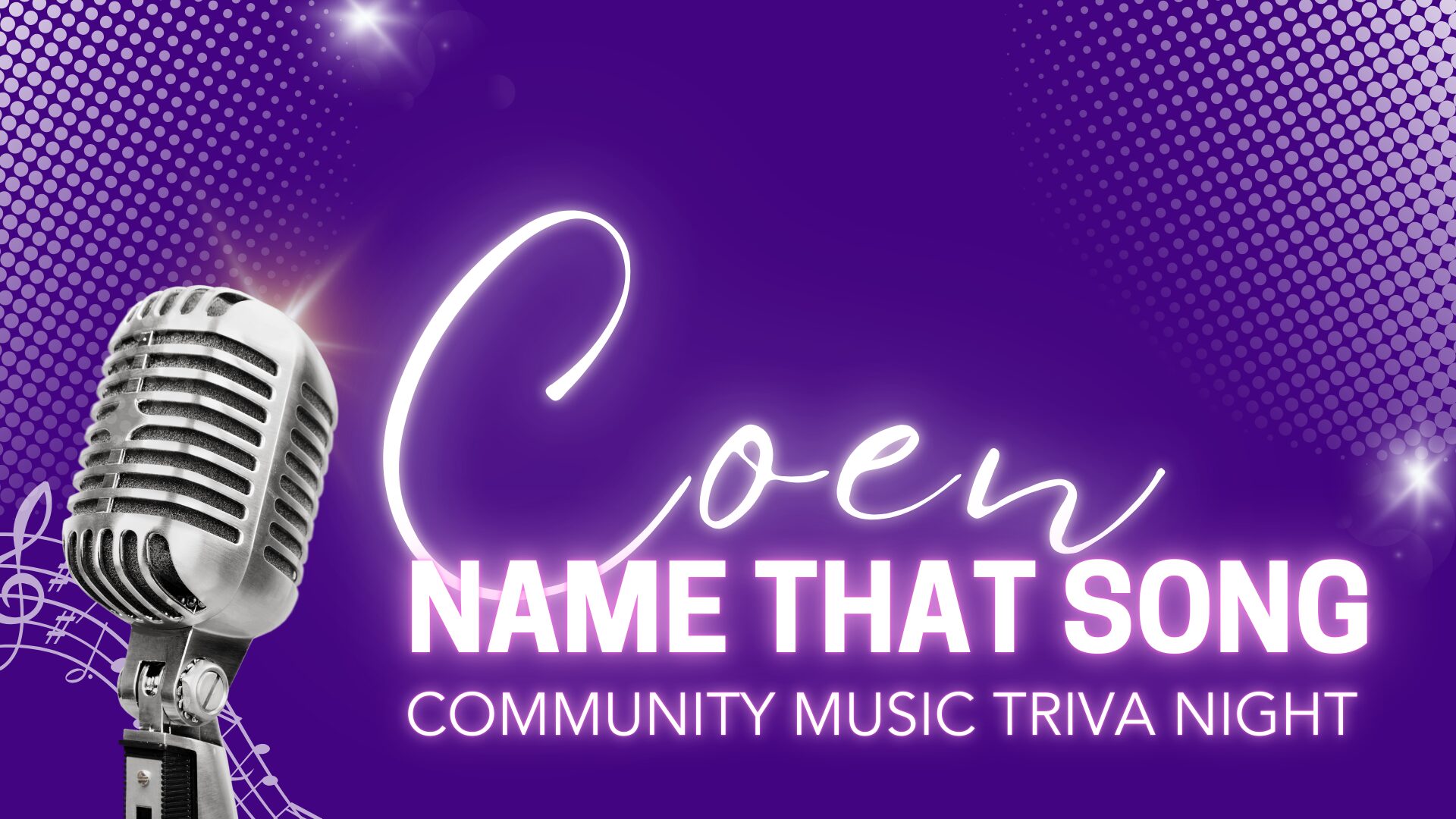 Community Music Trivia Night to Name That Song happening at Coen.