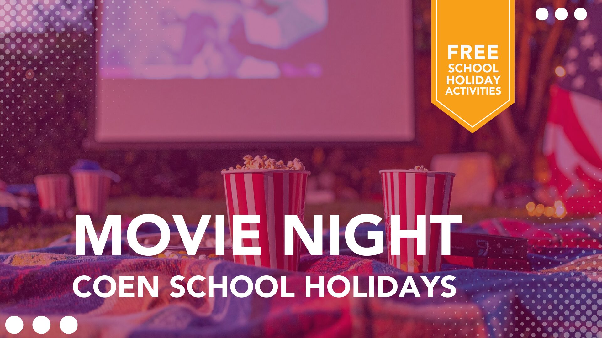 Free school holiday activities featuring a movie night in Coen.
