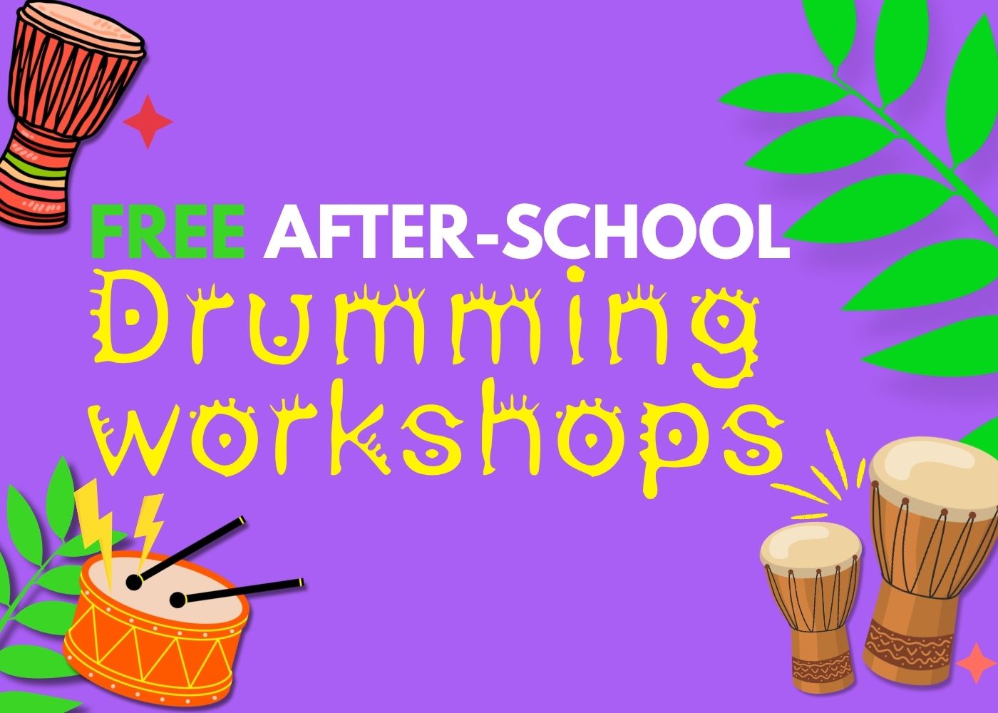 Rossville after-school drumming workshop NEWS