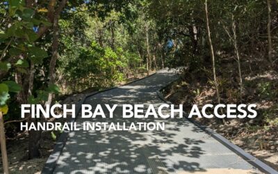 Handrail installation at Finch Bay access
