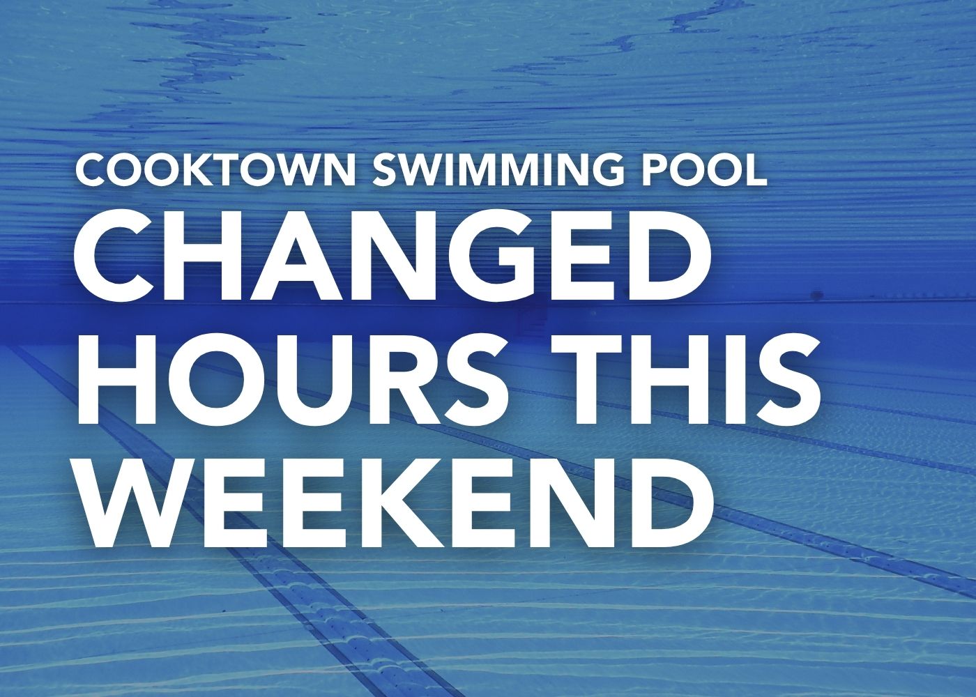 Swimming Pool Temporary hours